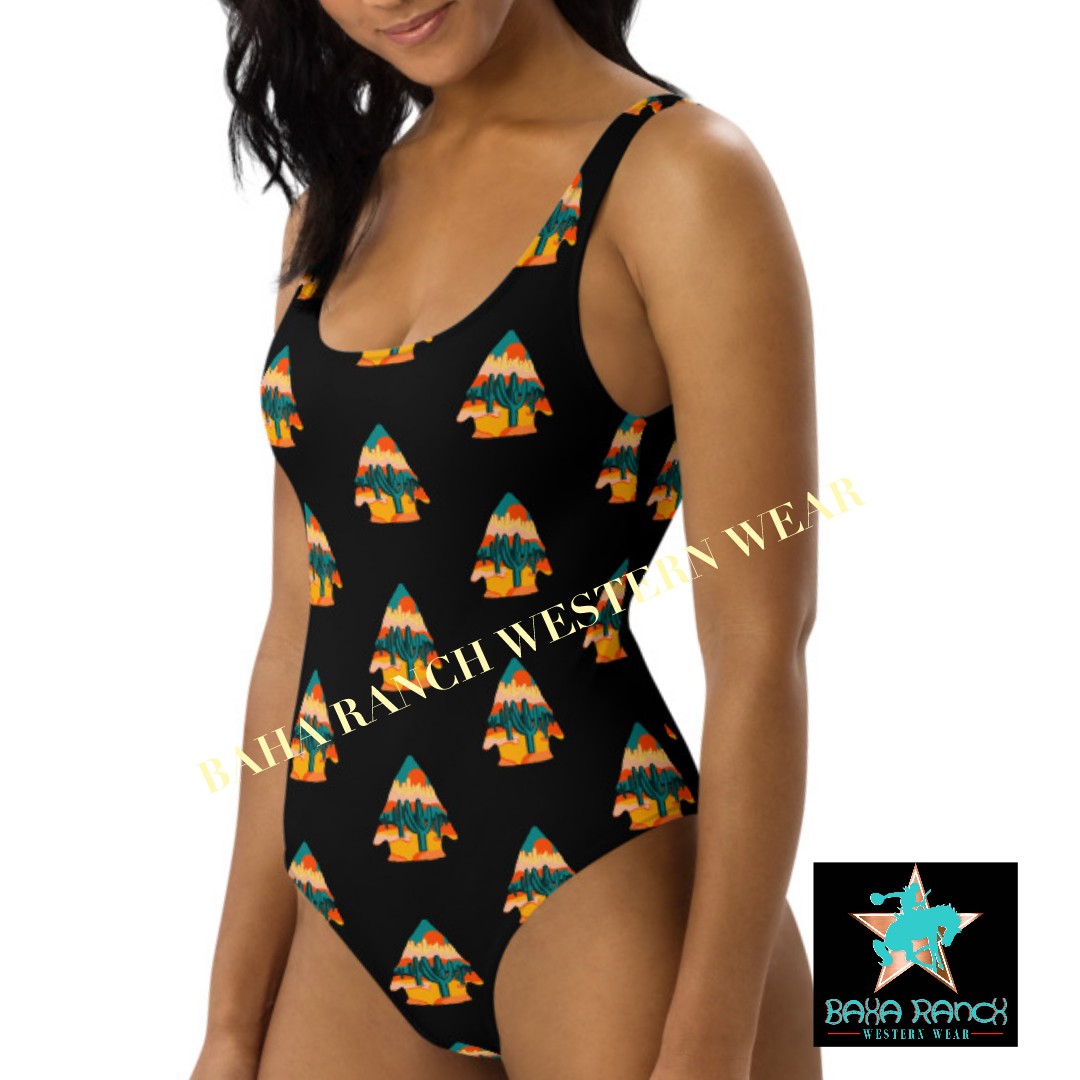 Yeehaw Desert Arrowhead One-Piece Swimsuit by Baha Ranch Western Wear - product image 2
