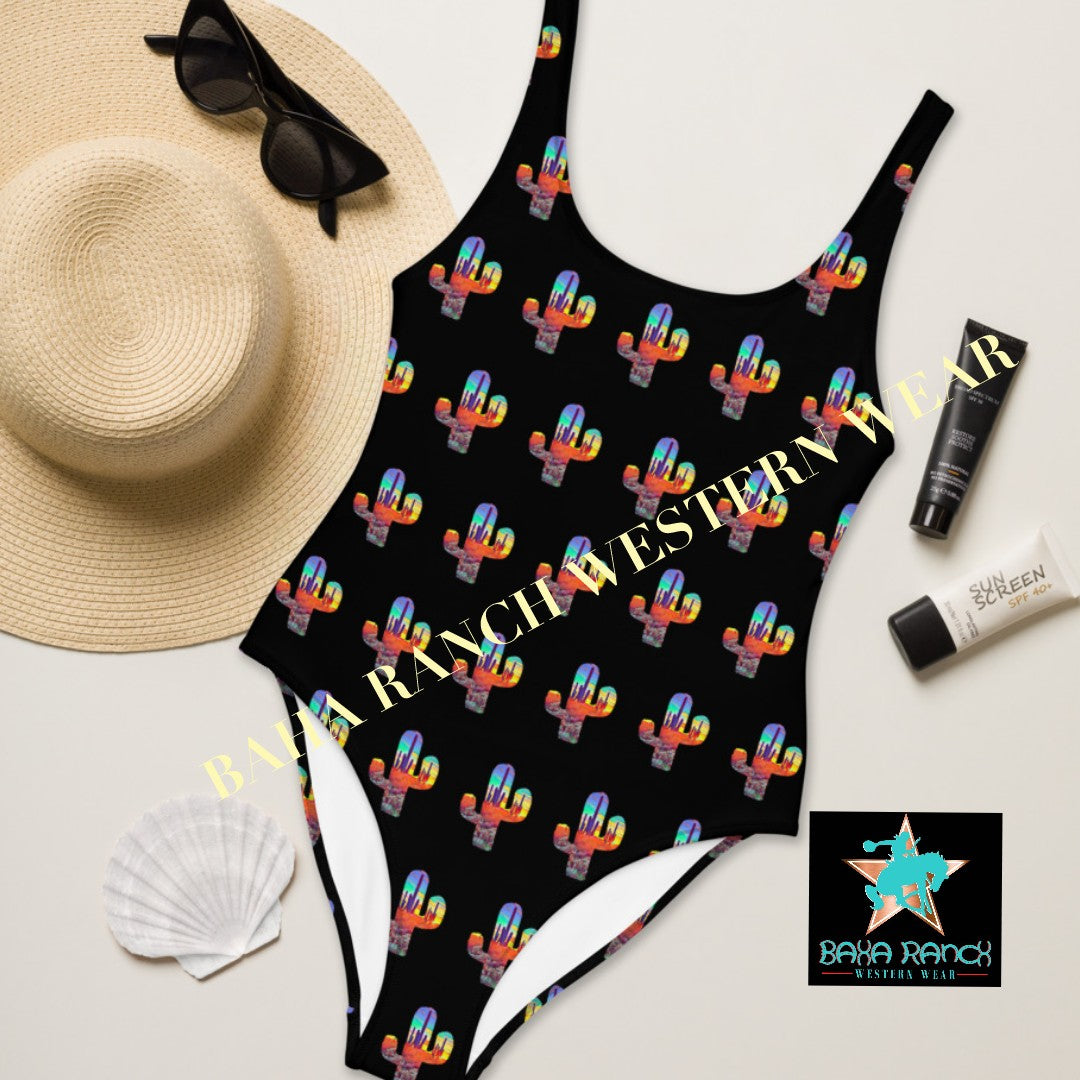 Yeehaw Sunset Desert One-Piece Swimsuit by Baha Ranch Western Wear