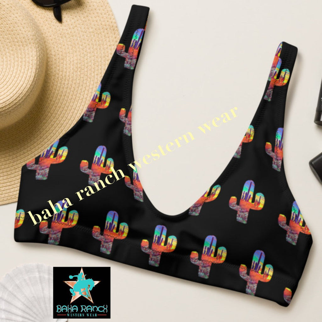 Ready To Ship Yeehaw Sunset Desert Bikini Top Medium by Baha Ranch Western Wear