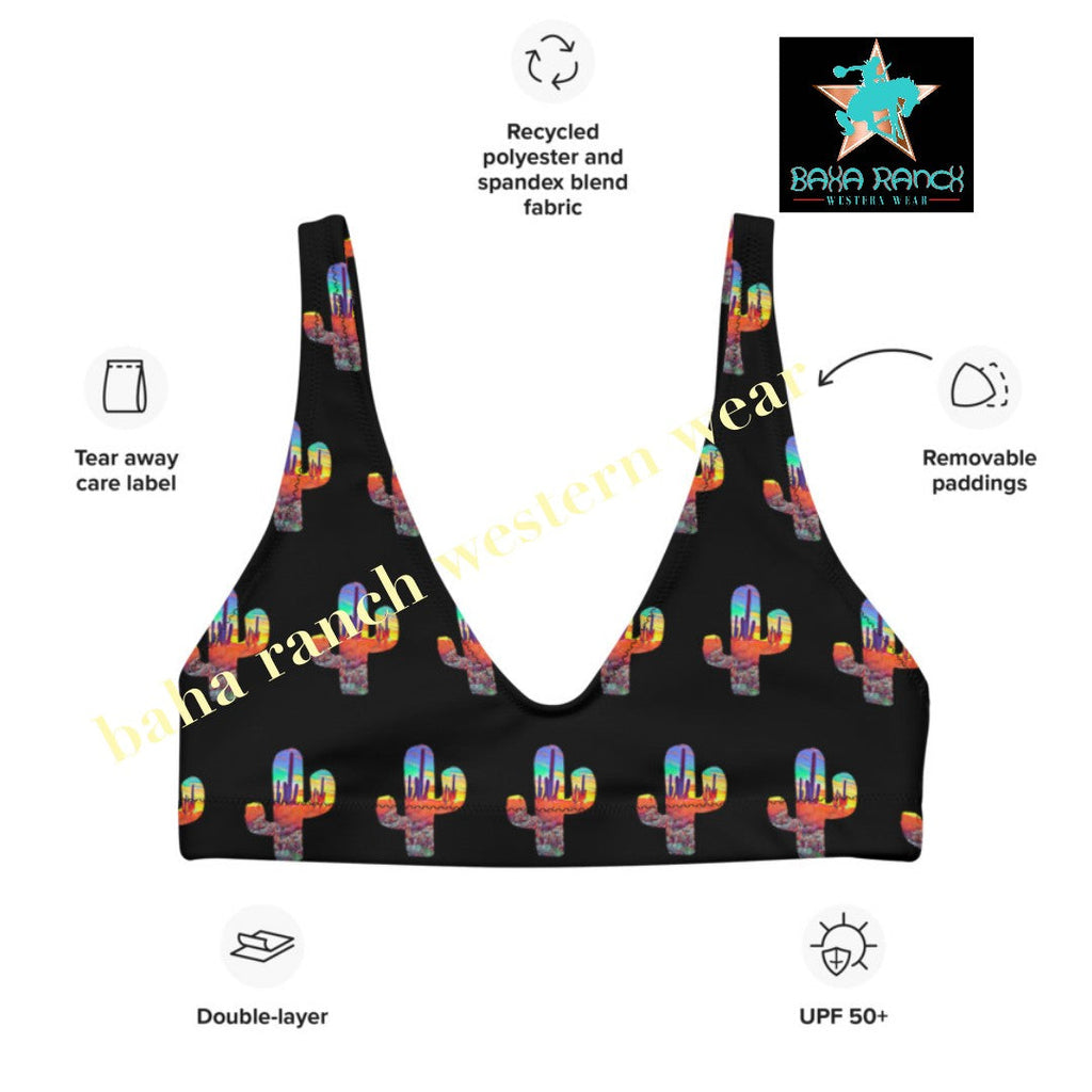 Ready To Ship Yeehaw Sunset Desert Bikini Top Medium by Baha Ranch Western Wear - product image 3