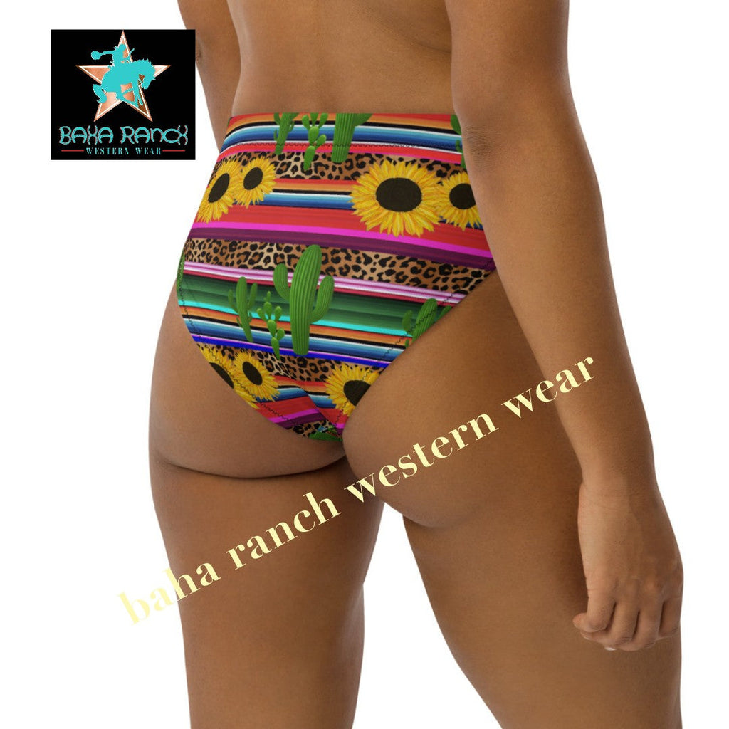 Yeehaw Sunflower Serape Cactus Bikini Bottom by Baha Ranch Western Wear - product image 5