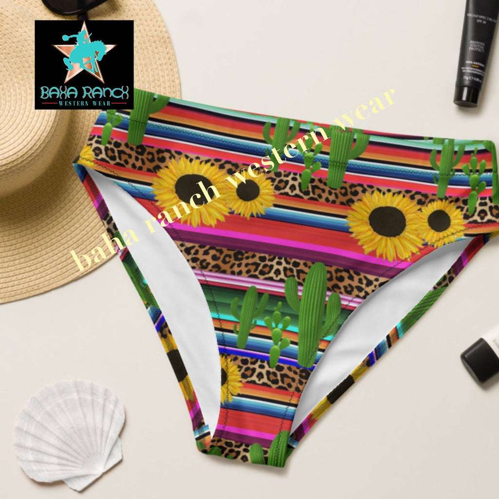 Yeehaw Sunflower Serape Cactus Bikini Bottom by Baha Ranch Western Wear