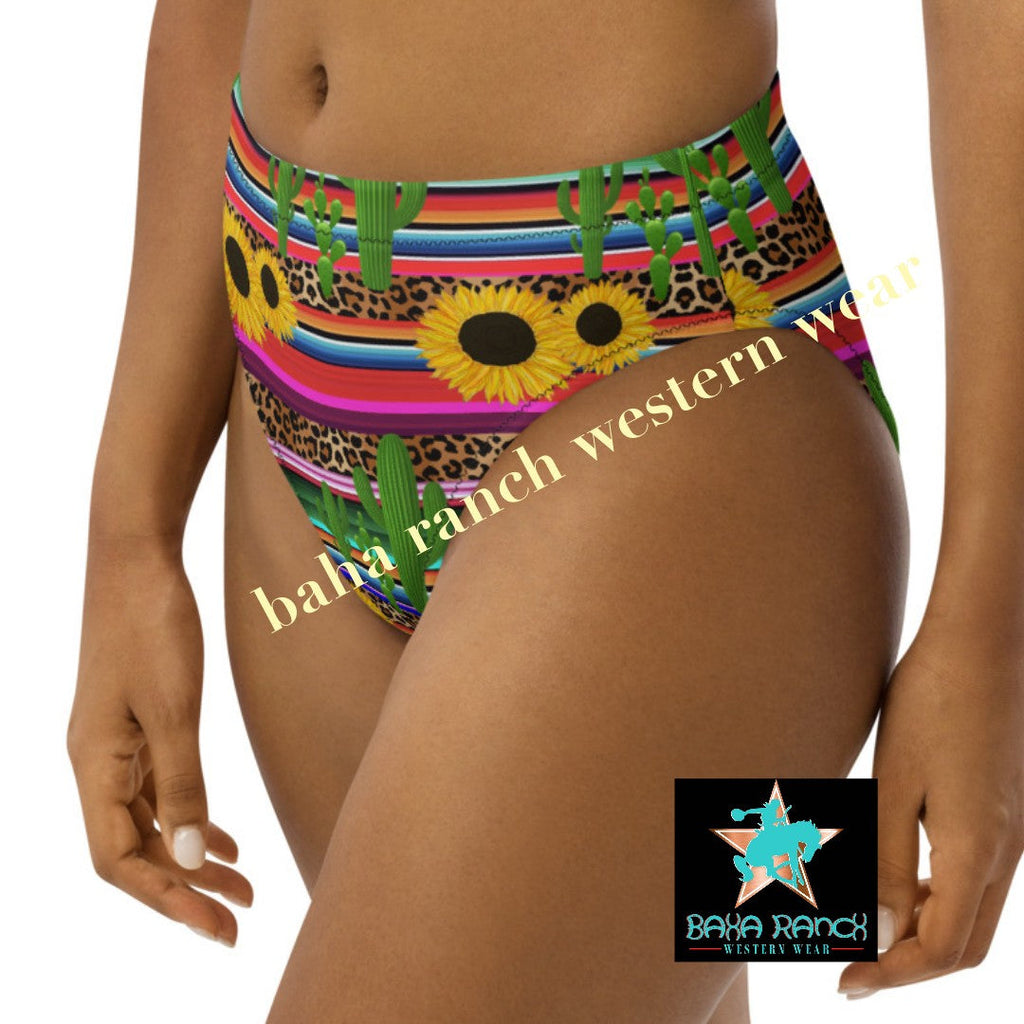 Yeehaw Sunflower Serape Cactus Bikini Bottom by Baha Ranch Western Wear - product image 2