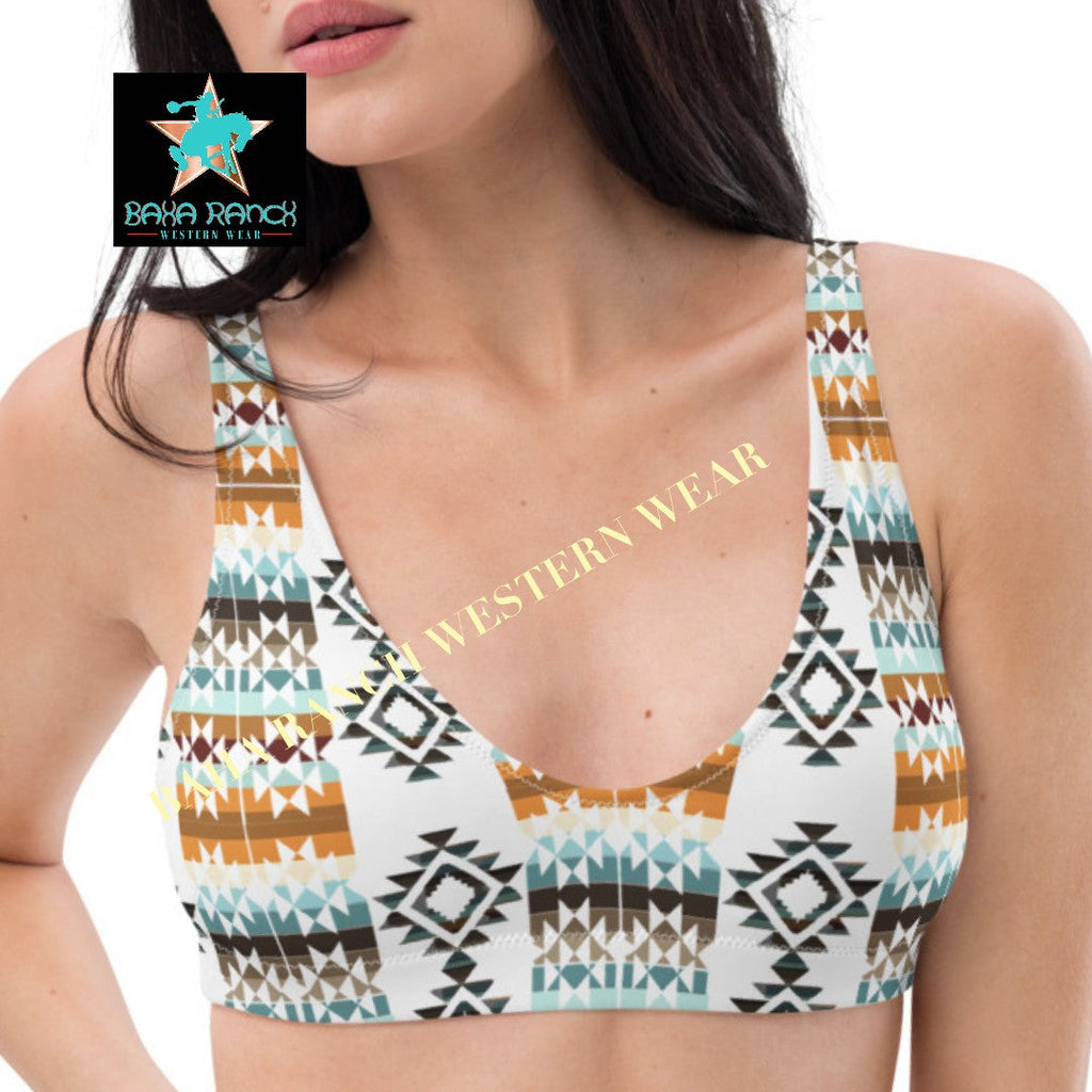 Yeehaw Aztec Print Bikini Top by Baha Ranch Western Wear - product image 3