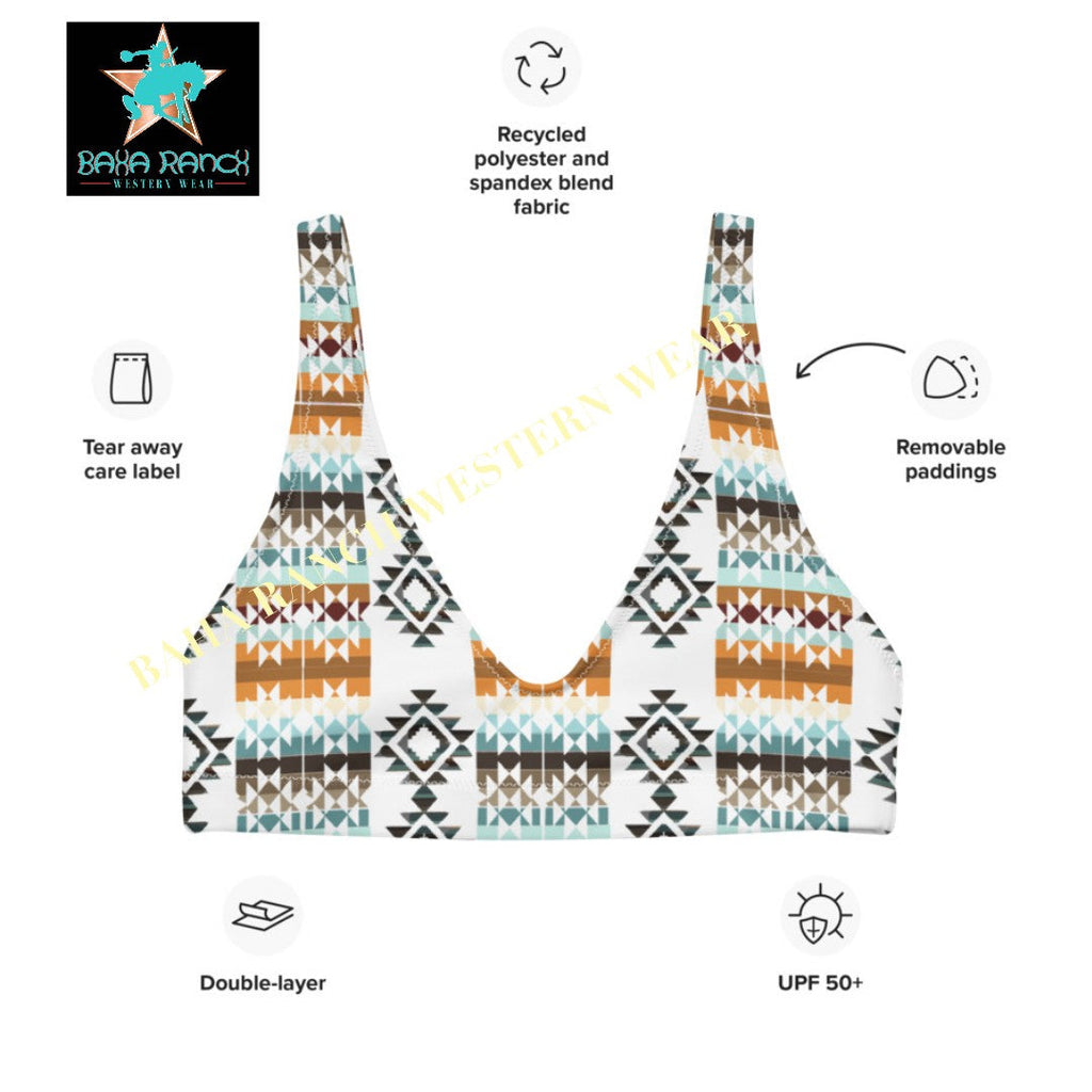 Yeehaw Aztec Print Bikini Top by Baha Ranch Western Wear - product image 5
