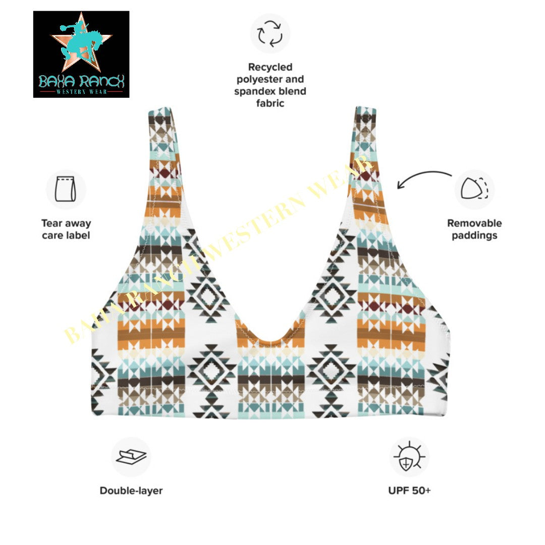 Yeehaw Aztec Print Bikini Top by Baha Ranch Western Wear - product image 5