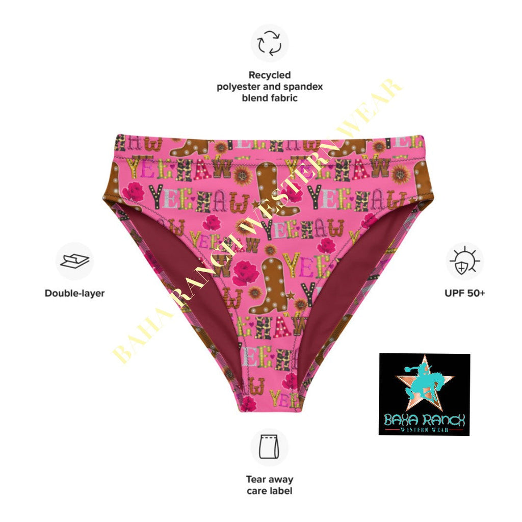Yeehaw Pink Yeehaw Bikini Bottom by Baha Ranch Western Wear - product image 3
