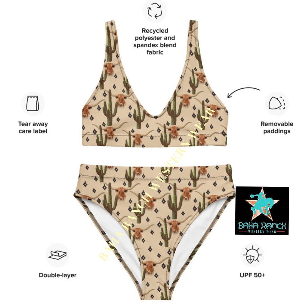 Yeehaw Longhorn Ranch Cactus Bikini by Baha Ranch Western Wear - product image 8