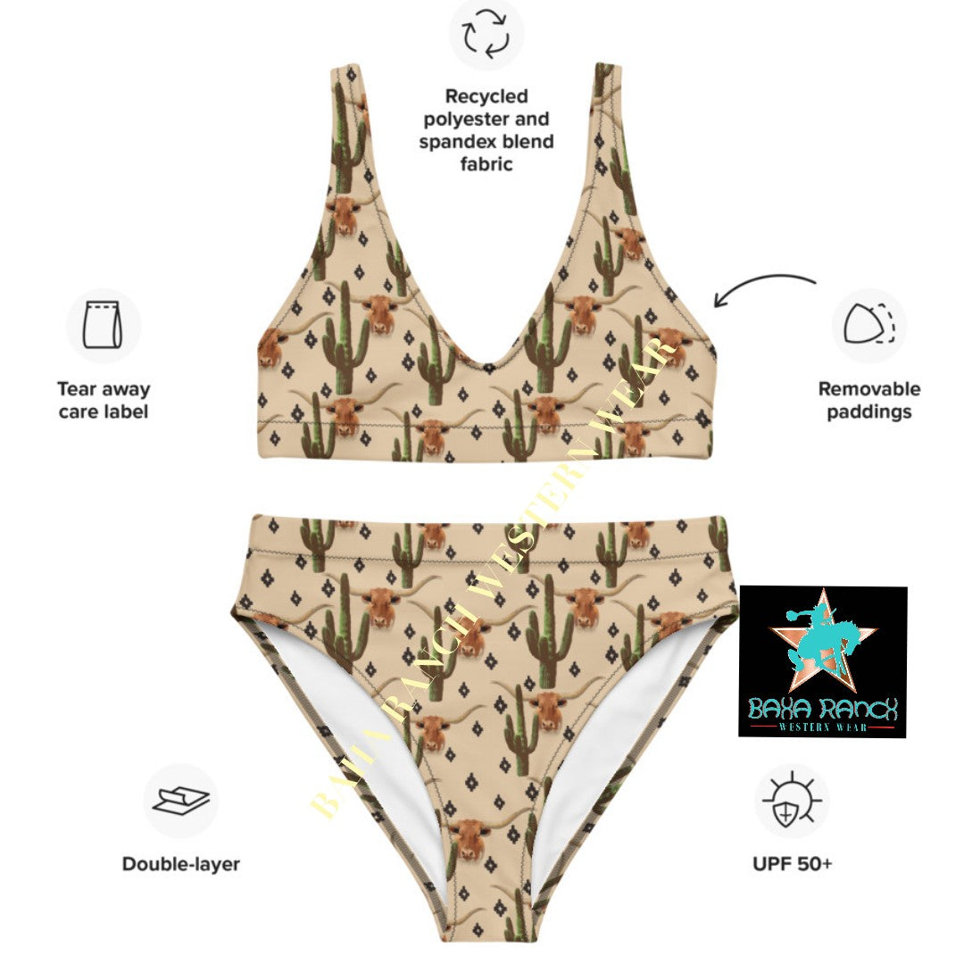 Yeehaw Longhorn Ranch Cactus Bikini by Baha Ranch Western Wear - product image 8