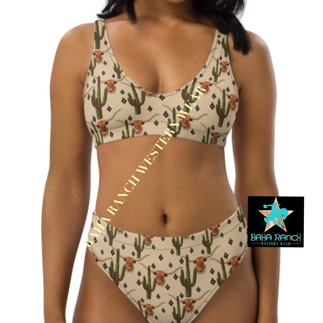 Yeehaw Longhorn Ranch Cactus Bikini by Baha Ranch Western Wear - product image 6