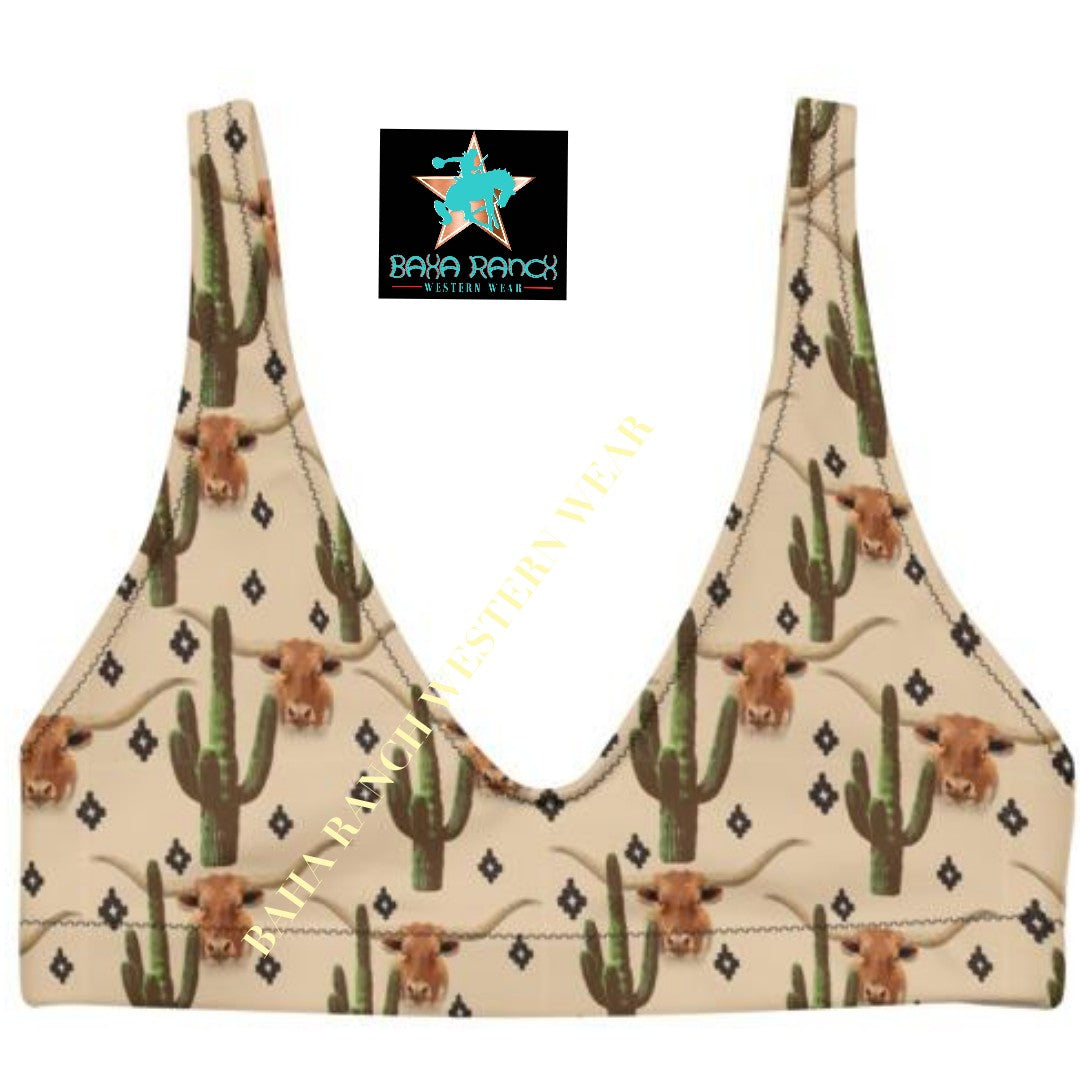 Yeehaw Longhorn Ranch Cactus Bikini by Baha Ranch Western Wear - product image 3