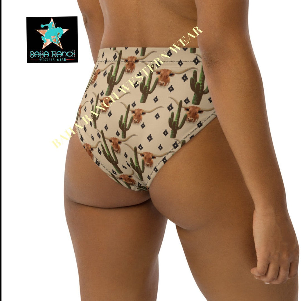 Yeehaw Longhorn Ranch Cactus Bikini Bottom by Baha Ranch Western Wear - product image 5