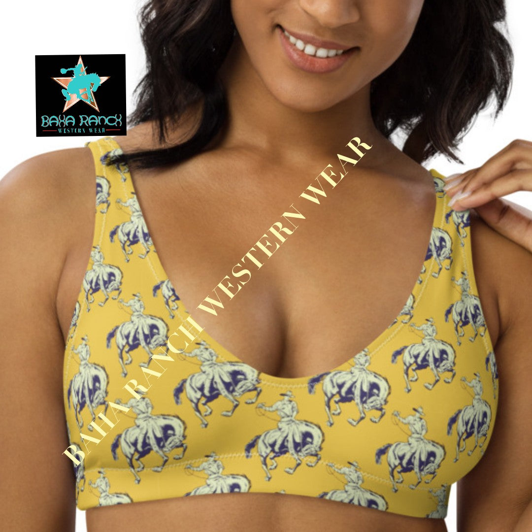 Yeehaw Vintage Bronc Buster Bikini Top by Baha Ranch Western Wear - product image 2