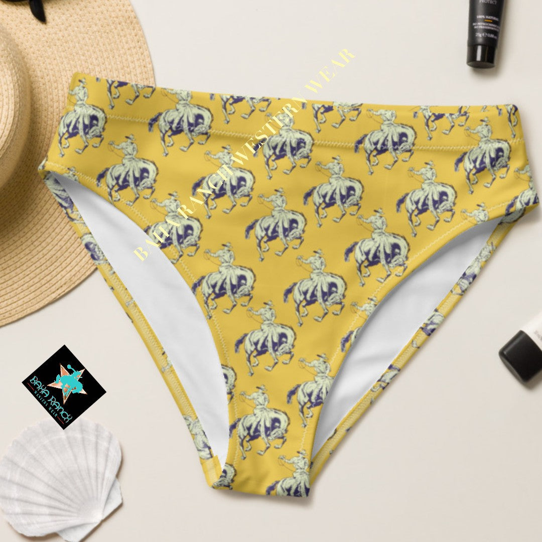 Yeehaw Vintage Bronc Buster Bikini Bottom by Baha Ranch Western Wear
