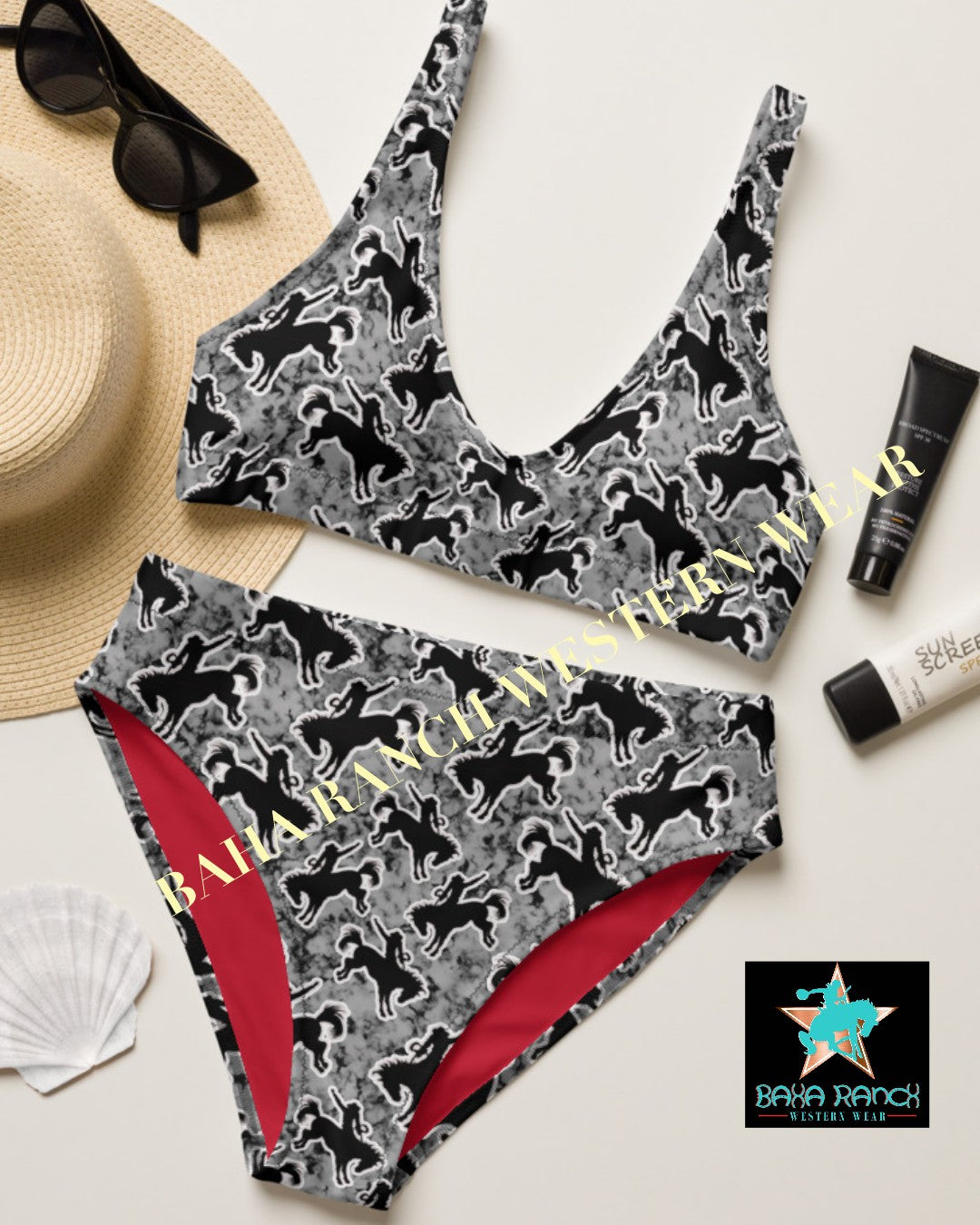 Yeehaw Rodeo Bronc Bikini by Baha Ranch Western Wear - product image 2