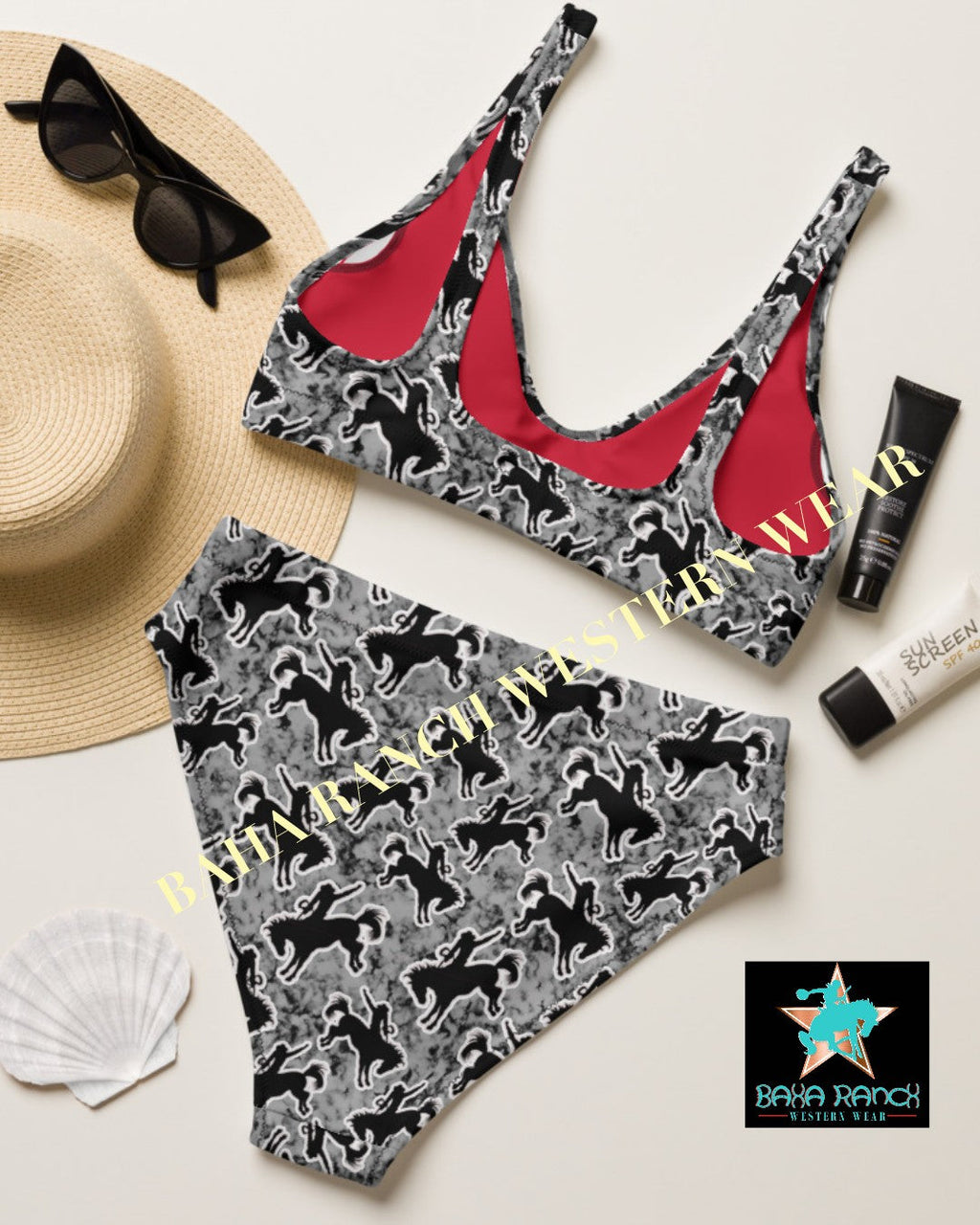 Yeehaw Rodeo Bronc Bikini by Baha Ranch Western Wear - product image 3