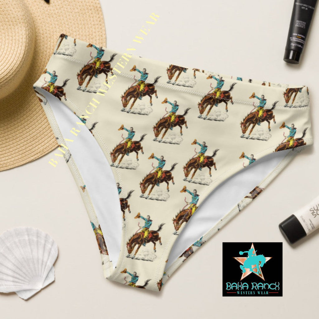Baha Ranch Yeehaw Vintage Rodeo Cowboy Bikini Bottom by Baha Ranch Western Wear