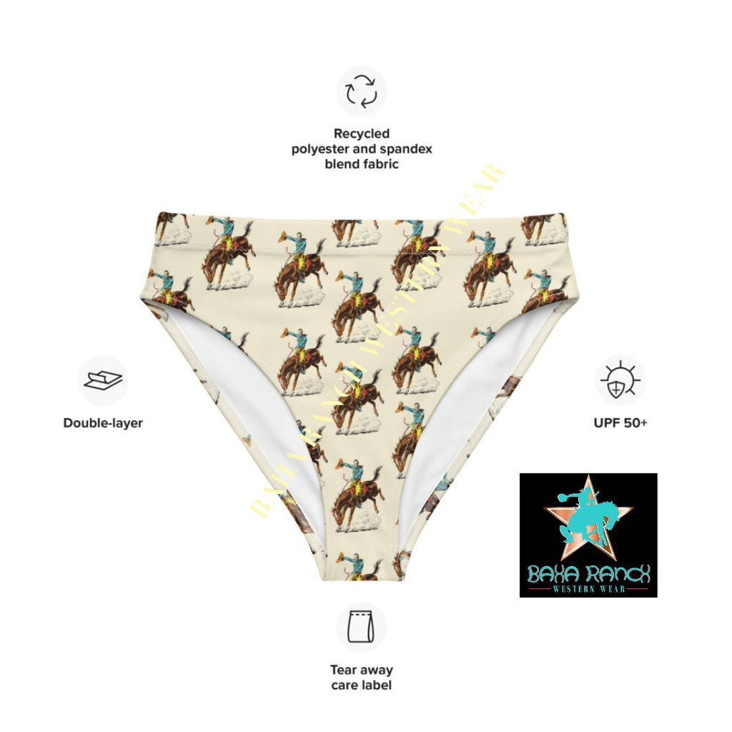 Baha Ranch Yeehaw Vintage Rodeo Cowboy Bikini Bottom by Baha Ranch Western Wear - product image 4