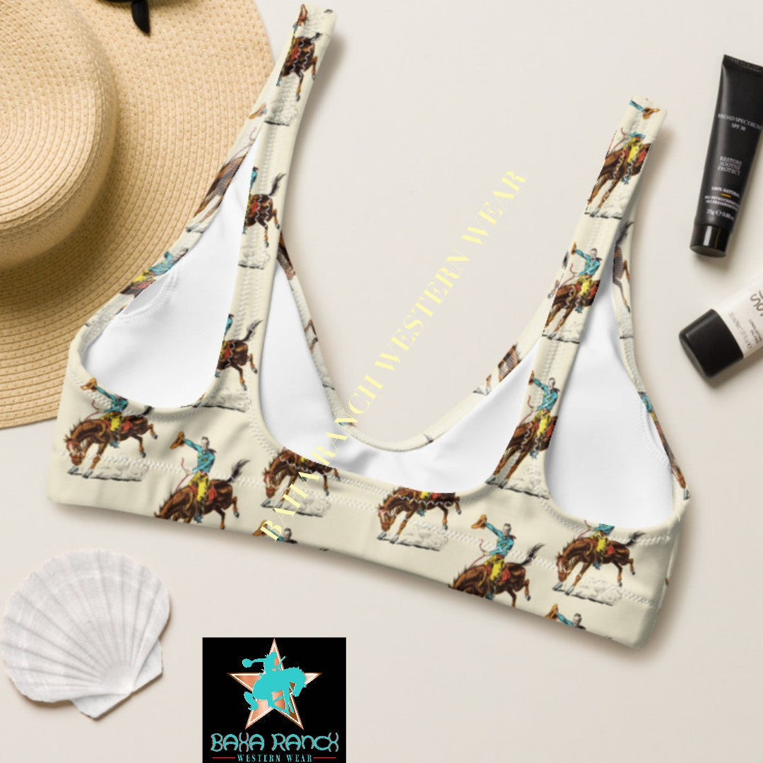 Baha Ranch Yeehaw Vintage Rodeo Cowboy Bikini Top by Baha Ranch Western Wear - product image 7