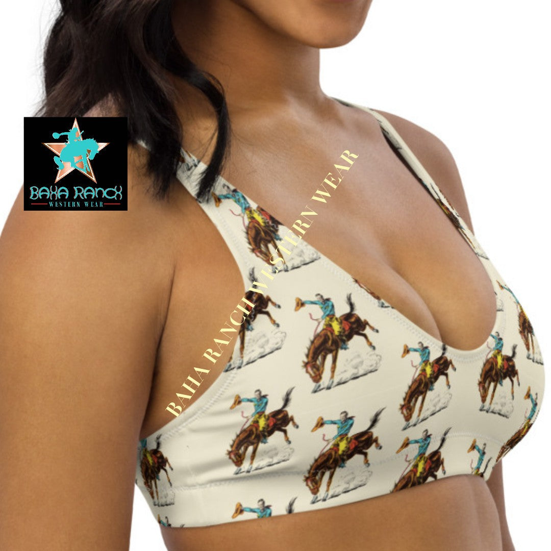 Baha Ranch Yeehaw Vintage Rodeo Cowboy Bikini Top by Baha Ranch Western Wear - product image 6