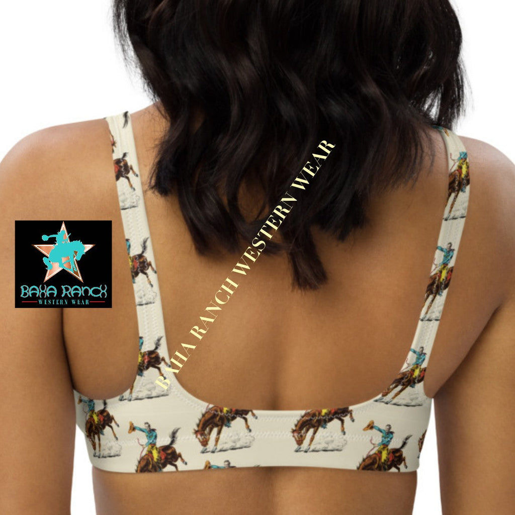 Baha Ranch Yeehaw Vintage Rodeo Cowboy Bikini Top by Baha Ranch Western Wear - product image 5