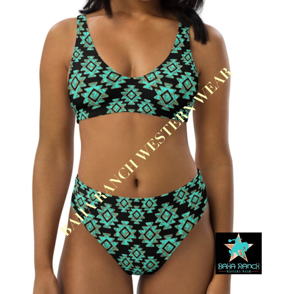 Baha Ranch Yeehaw Turquoise Aztec Bikini by Baha Ranch Western Wear - product image 5