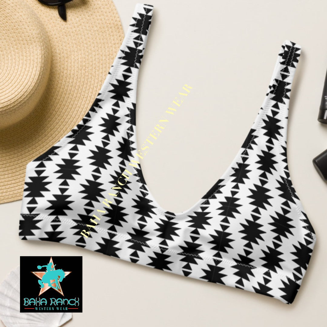 Baha Ranch Yeehaw White Aztec Bikini Top by Baha Ranch Western Wear