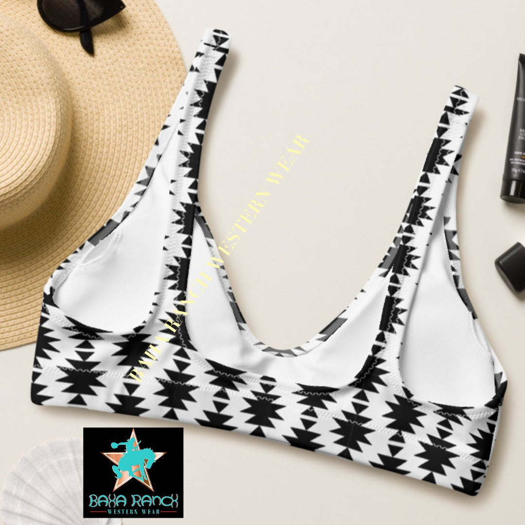 Baha Ranch Yeehaw White Aztec Bikini Top by Baha Ranch Western Wear - product image 7