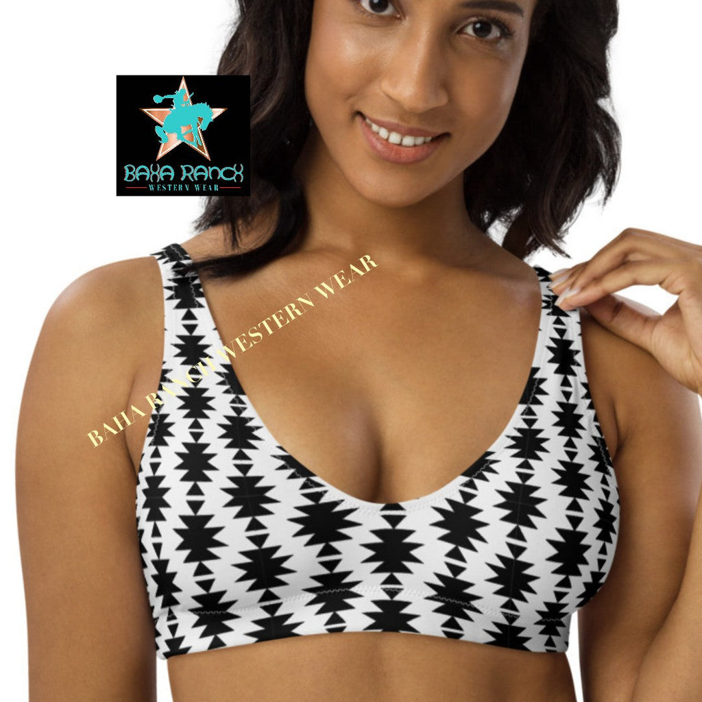 Baha Ranch Yeehaw White Aztec Bikini Top by Baha Ranch Western Wear - product image 2