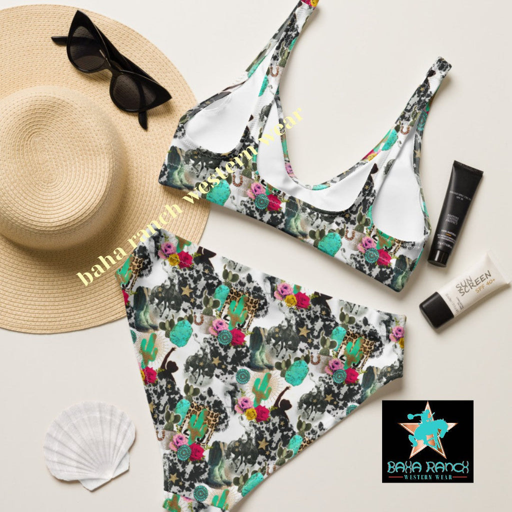 Baha Ranch Yeehaw Funky Cowgirl Collage Bikini by Baha Ranch Western Wear - product image 6
