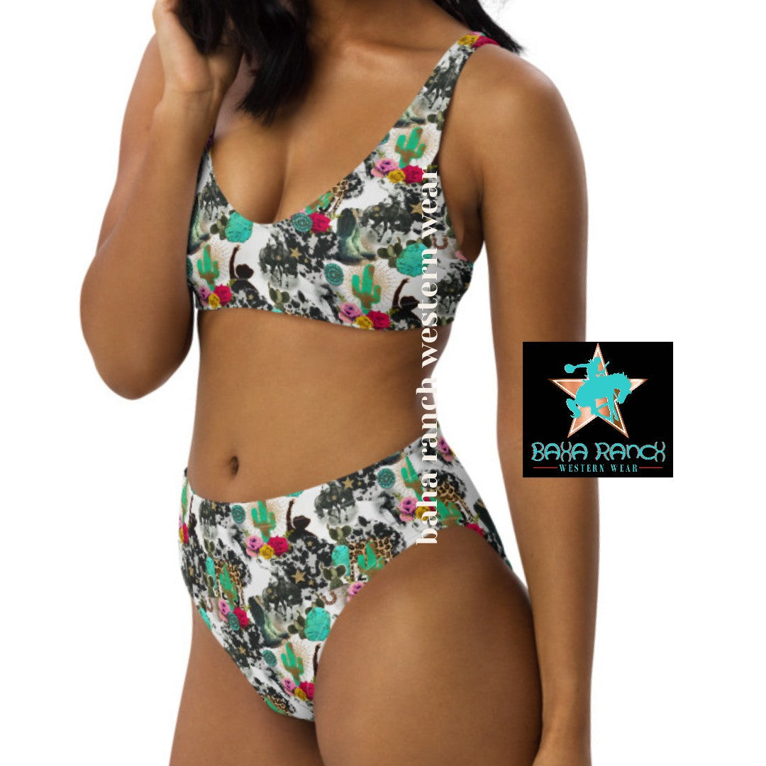 Baha Ranch Yeehaw Funky Cowgirl Collage Bikini by Baha Ranch Western Wear - product image 9