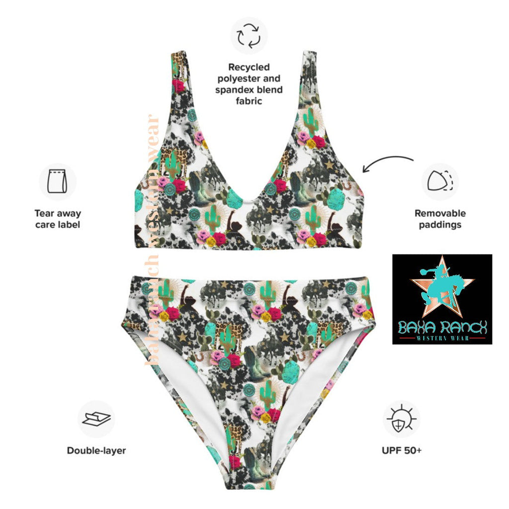 Baha Ranch Yeehaw Funky Cowgirl Collage Bikini by Baha Ranch Western Wear - product image 11