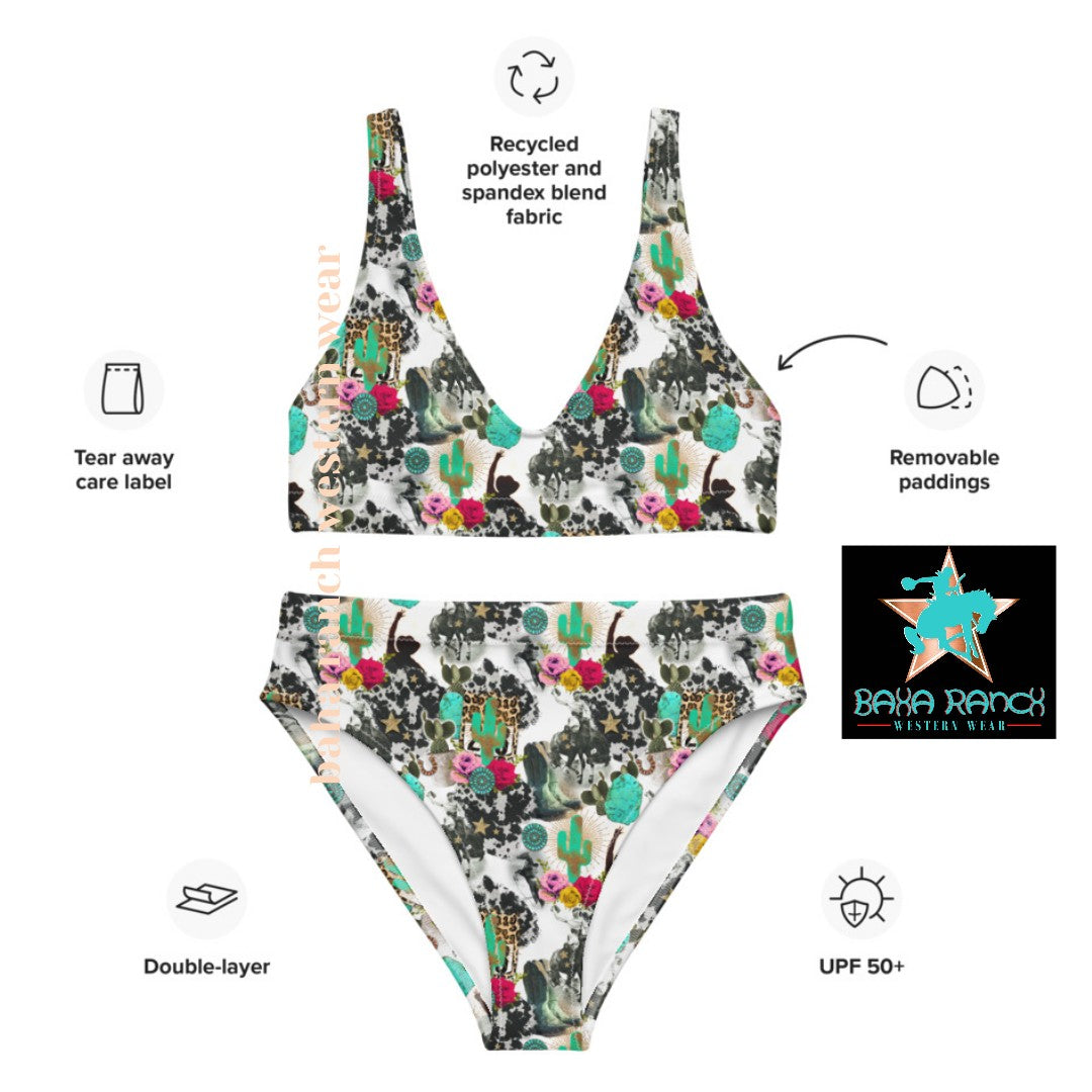 Baha Ranch Yeehaw Funky Cowgirl Collage Bikini by Baha Ranch Western Wear - product image 11