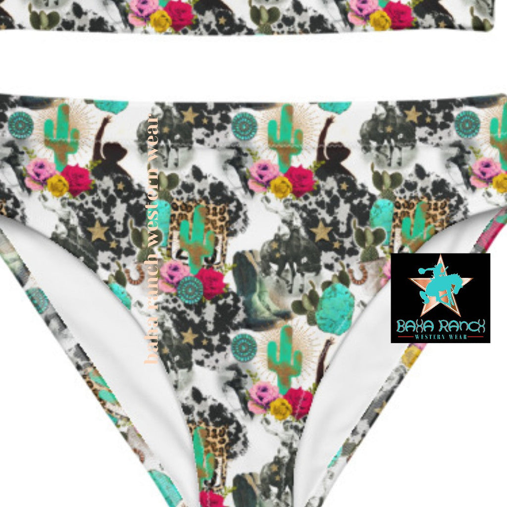 Baha Ranch Yeehaw Funky Cowgirl Collage Bikini by Baha Ranch Western Wear - product image 13