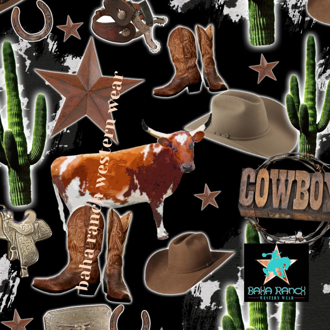 Baha Ranch Yeehaw Cowboy Collage Bikini by Baha Ranch Western Wear - product image 5