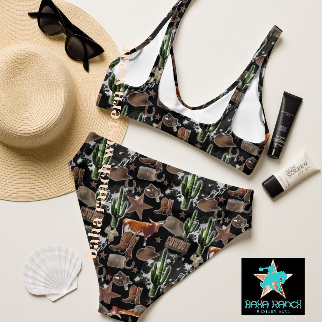 Baha Ranch Yeehaw Cowboy Collage Bikini by Baha Ranch Western Wear - product image 11
