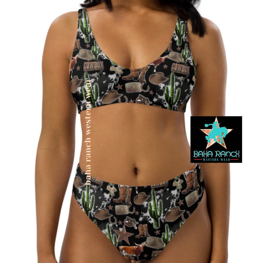 Baha Ranch Yeehaw Cowboy Collage Bikini by Baha Ranch Western Wear - product image 10