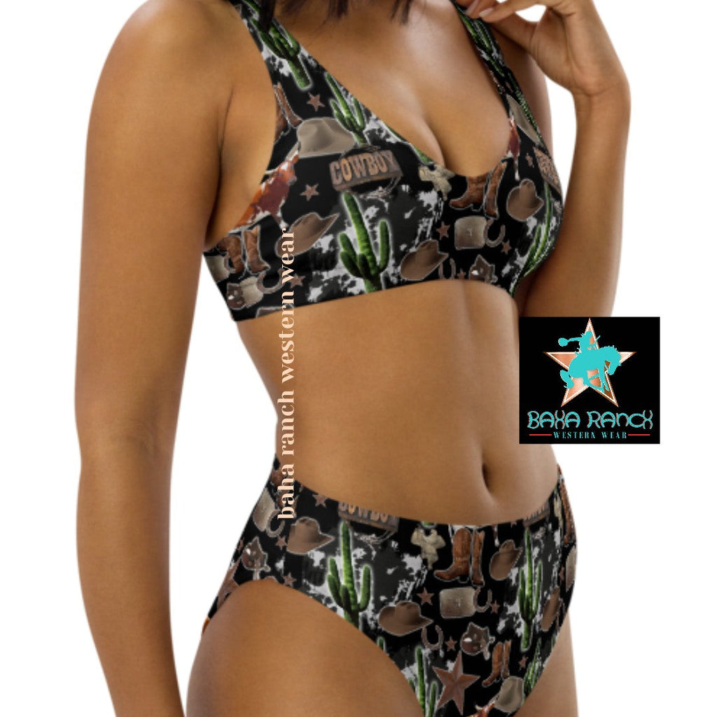 Baha Ranch Yeehaw Cowboy Collage Bikini by Baha Ranch Western Wear - product image 8