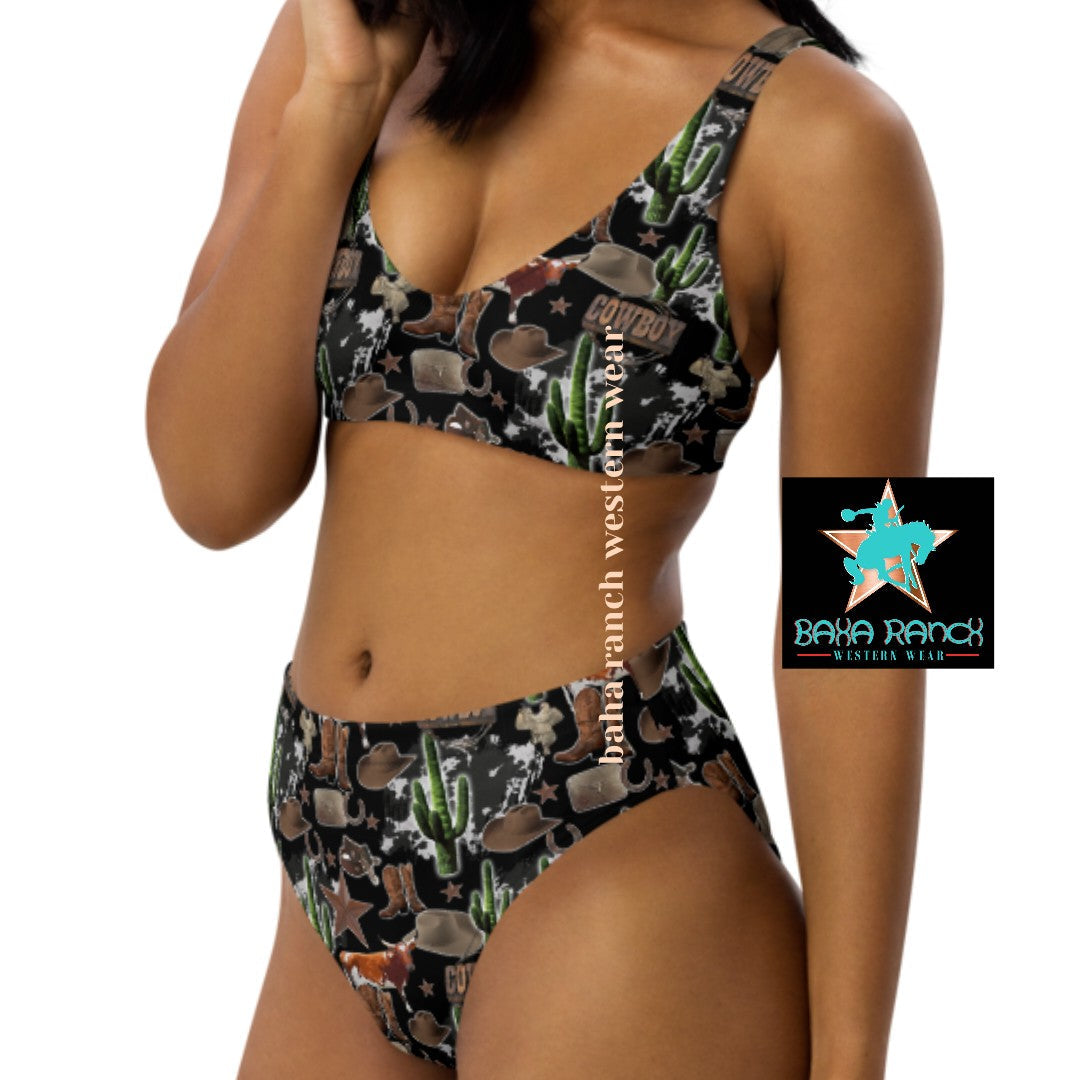 Baha Ranch Yeehaw Cowboy Collage Bikini by Baha Ranch Western Wear - product image 7