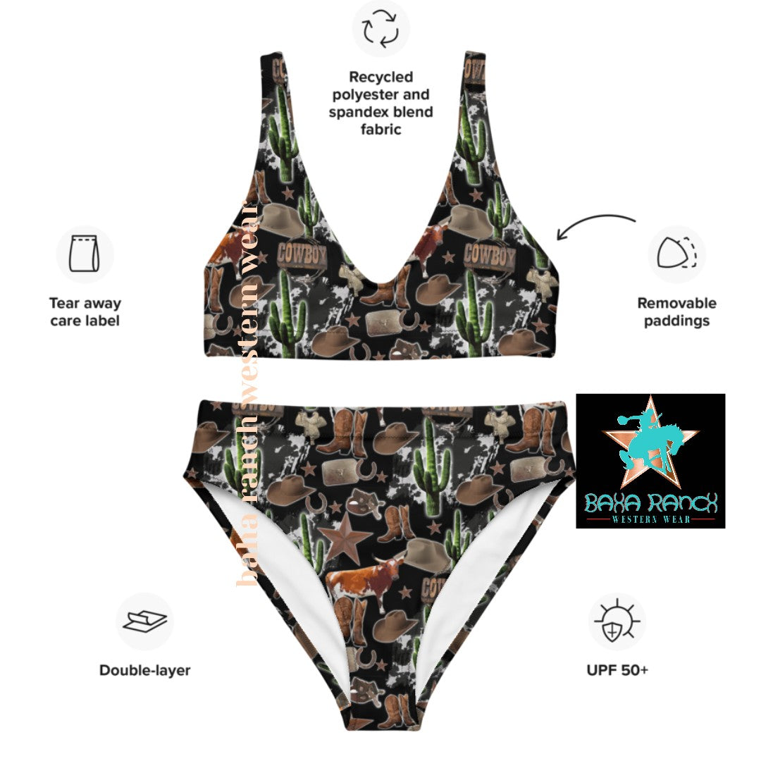 Baha Ranch Yeehaw Cowboy Collage Bikini by Baha Ranch Western Wear - product image 6