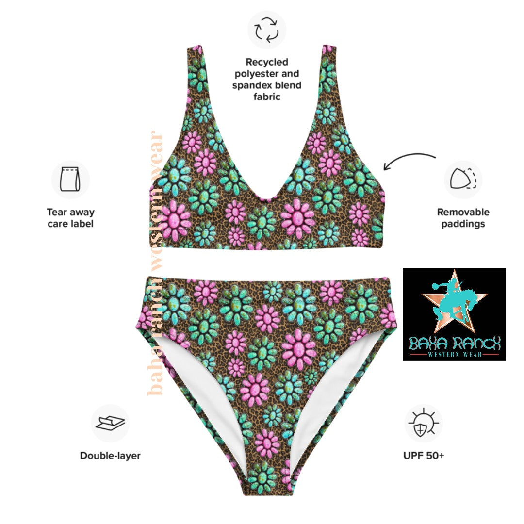 Baha Ranch Yeehaw Pink Turquoise Bikini by Baha Ranch Western Wear - product image 6