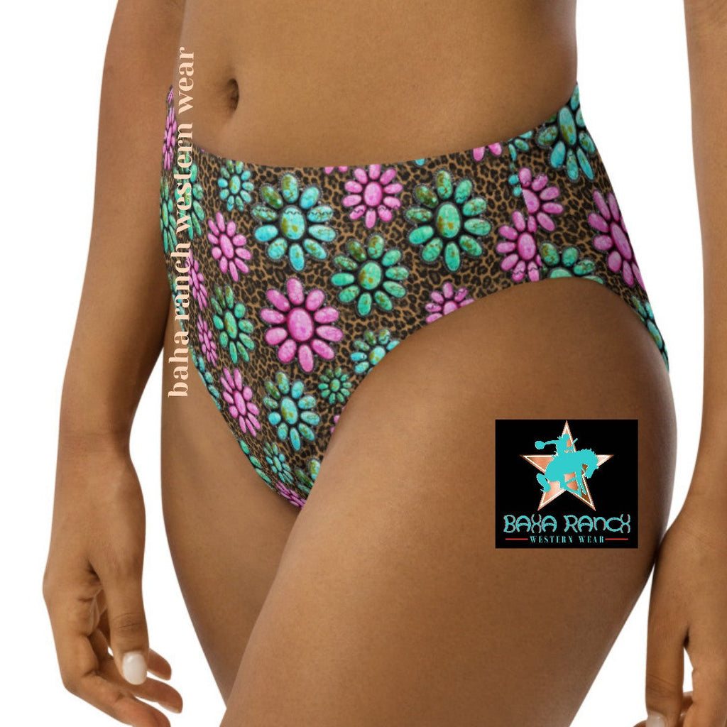Baha Ranch Yeehaw Pink Turquoise Cowgirl Bikini Bottom by Baha Ranch Western Wear - product image 5