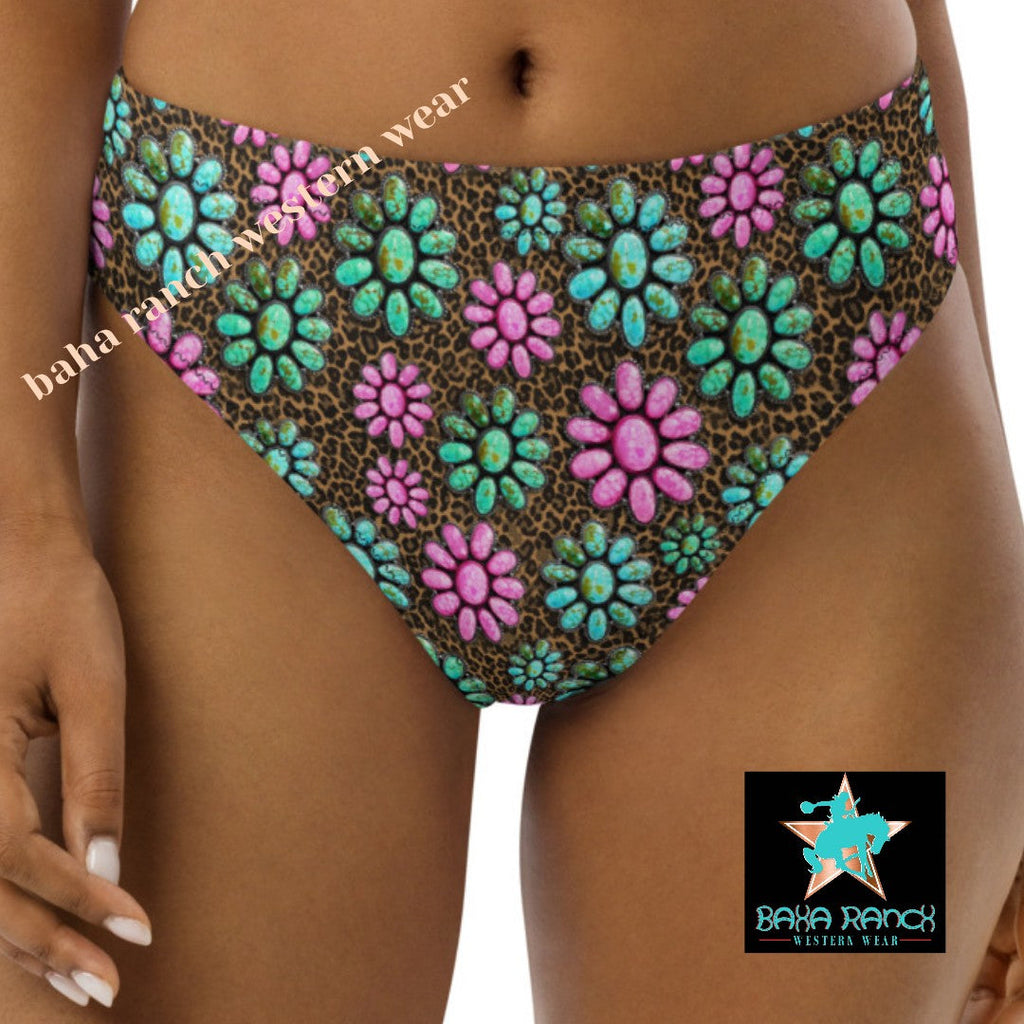 Baha Ranch Yeehaw Pink Turquoise Cowgirl Bikini Bottom by Baha Ranch Western Wear - product image 2