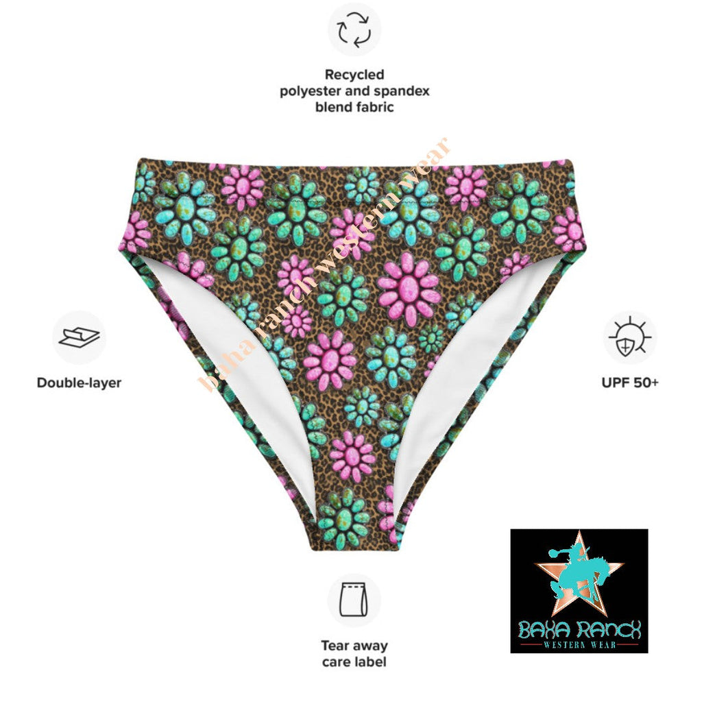 Baha Ranch Yeehaw Pink Turquoise Cowgirl Bikini Bottom by Baha Ranch Western Wear - product image 3