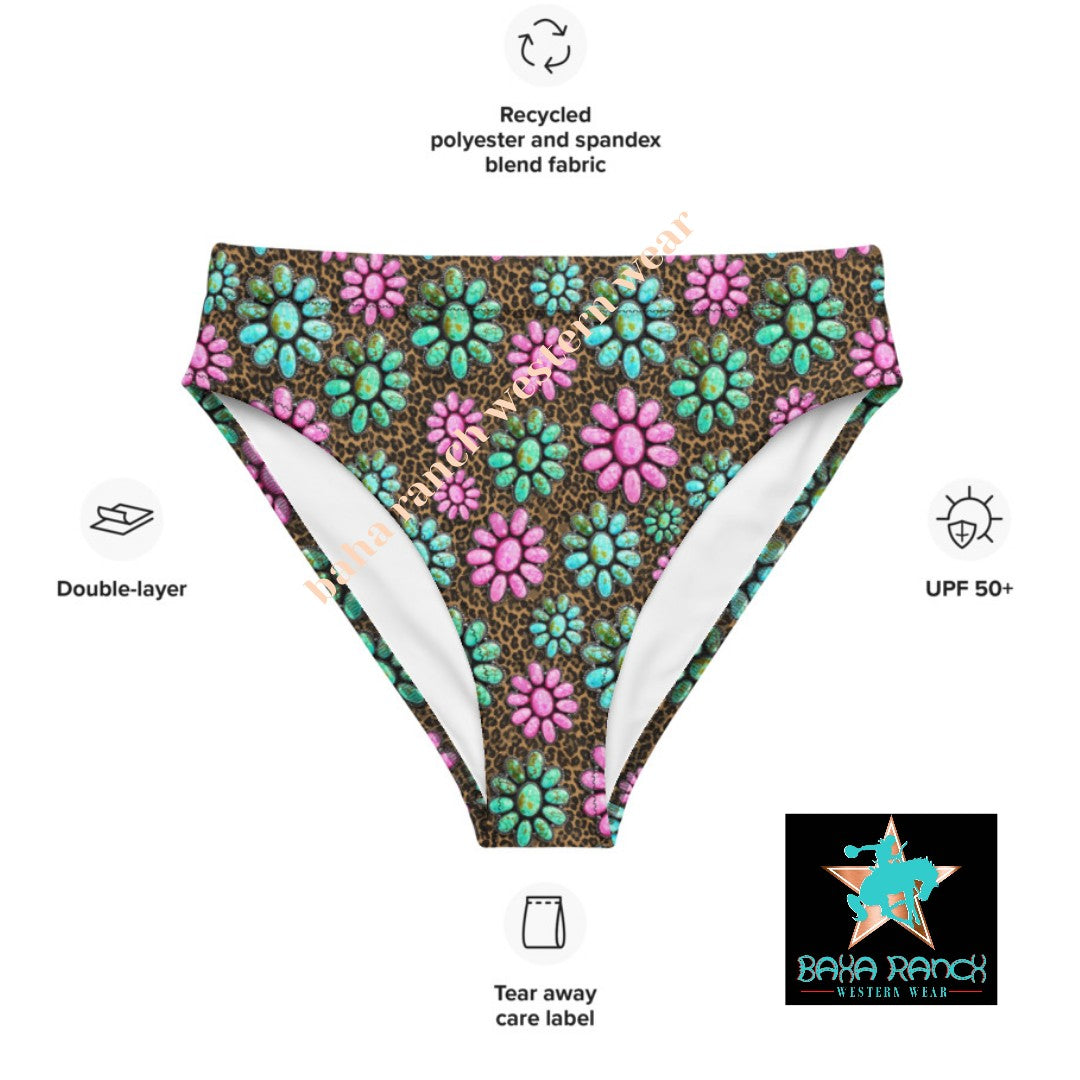 Baha Ranch Yeehaw Pink Turquoise Cowgirl Bikini Bottom by Baha Ranch Western Wear - product image 3