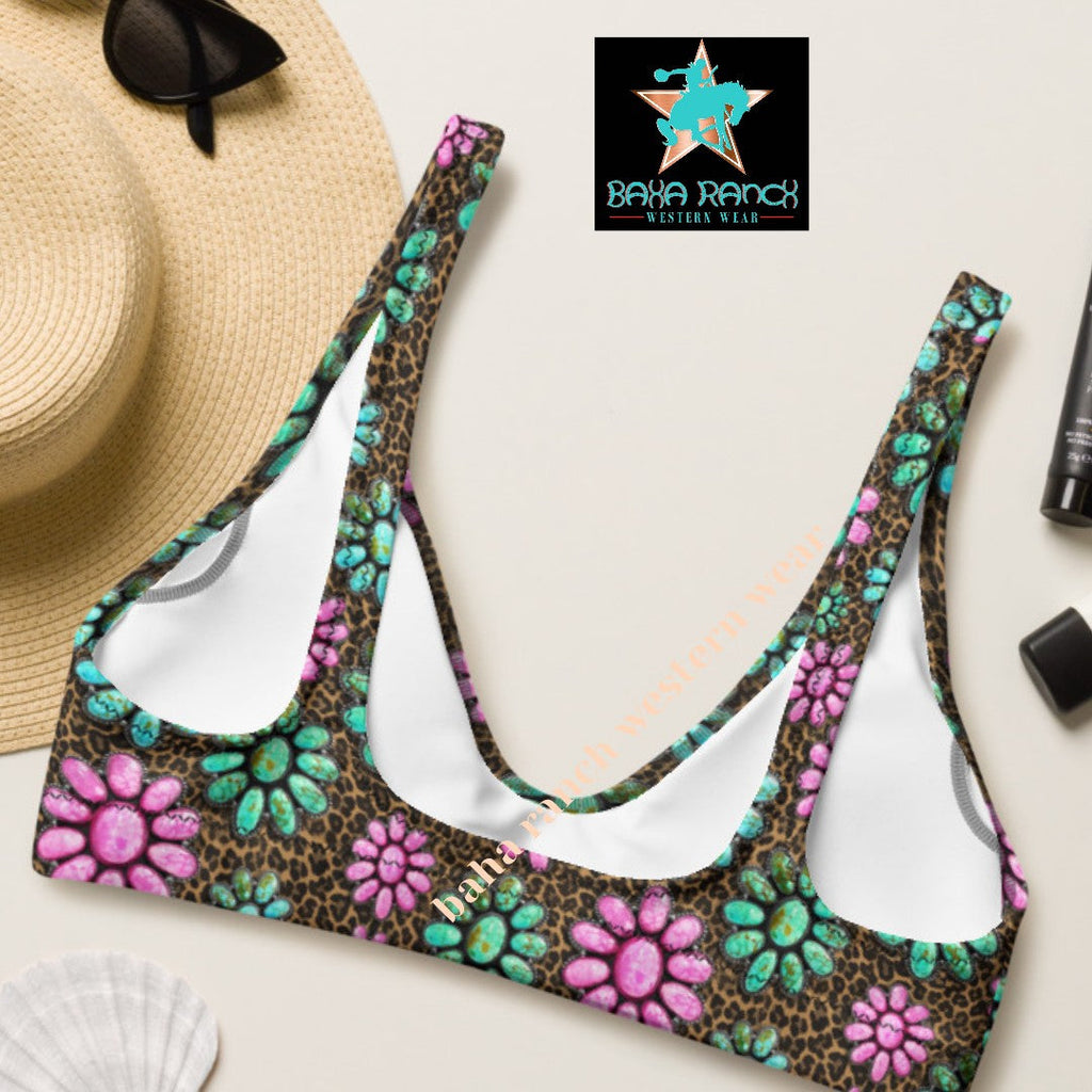 Baha Ranch Yeehaw Pink Turquoise Cowgirl Bikini Top by Baha Ranch Western Wear - product image 7
