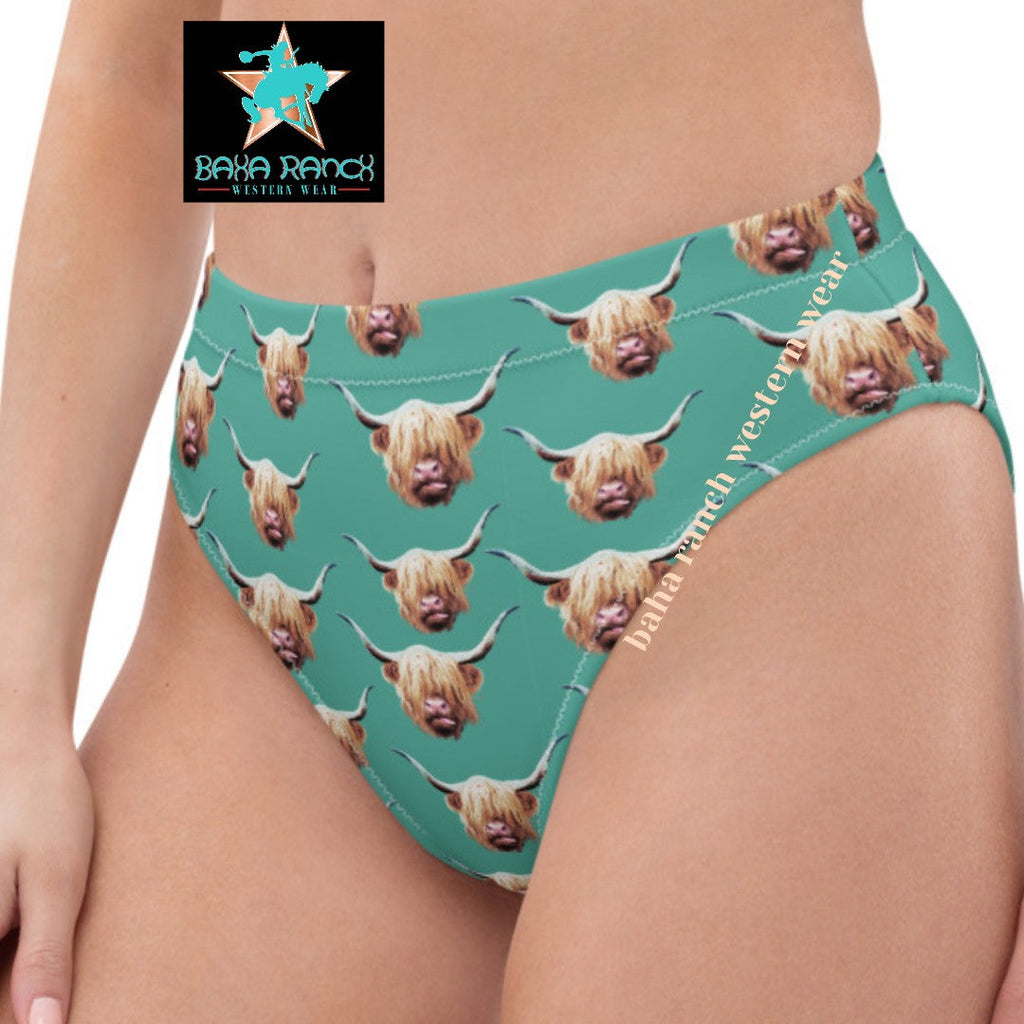 Baha Ranch Yeehaw Highland Cow Bikini Bottom by Baha Ranch Western Wear - product image 5
