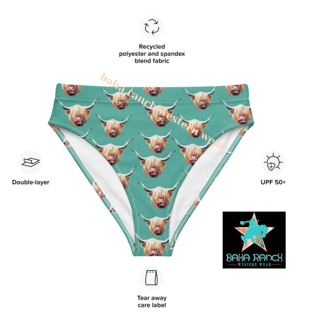 Baha Ranch Yeehaw Highland Cow Bikini Bottom by Baha Ranch Western Wear - product image 3