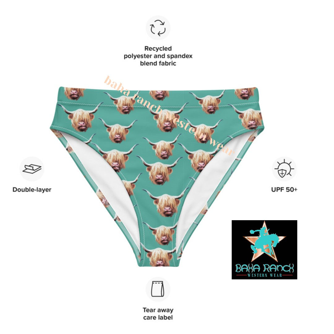 Baha Ranch Yeehaw Highland Cow Bikini Bottom by Baha Ranch Western Wear - product image 3