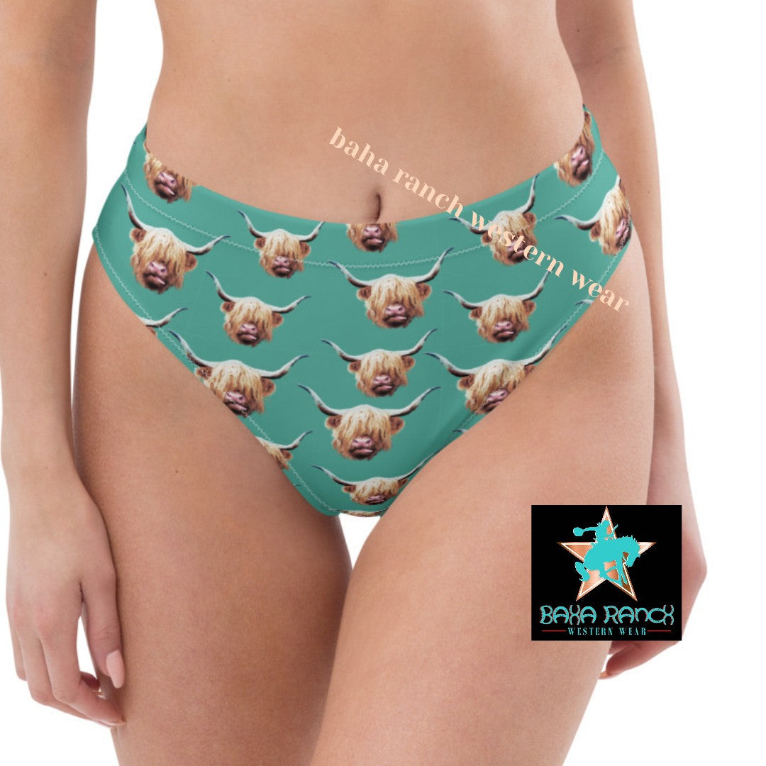 Baha Ranch Yeehaw Highland Cow Bikini Bottom by Baha Ranch Western Wear - product image 2